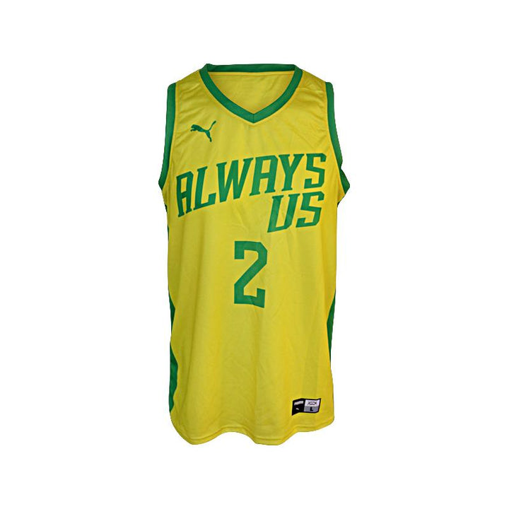 Always Us TBT Team Issued Yellow/Green #2 Benson Jersey (Size L)