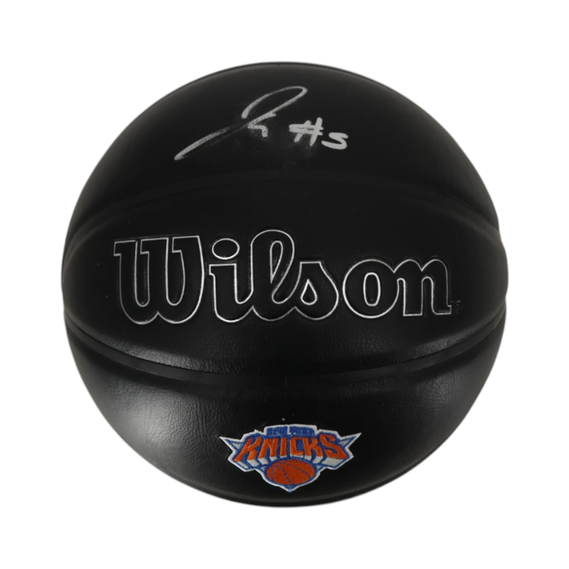 Jose Alvarado New York Knicks Autographed Black Knicks Logo NBA Basketball CX Auth