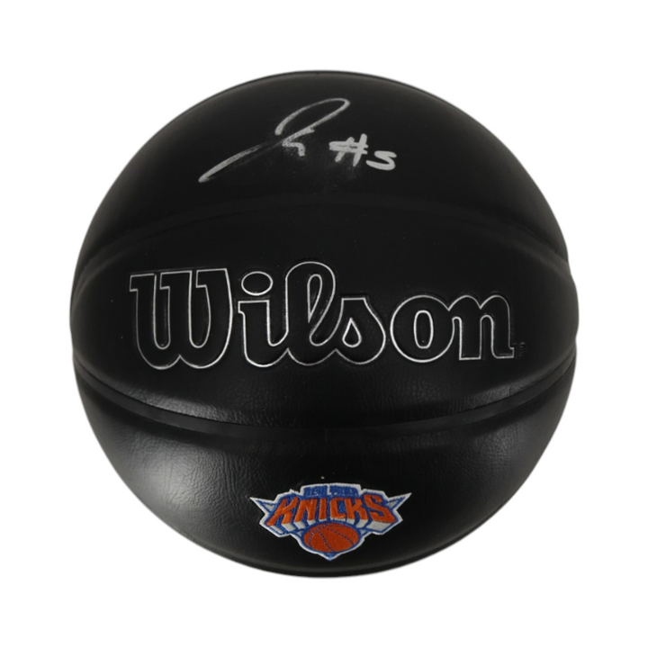 Jose Alvarado New York Knicks Autographed Black Knicks Logo NBA Basketball CX Auth