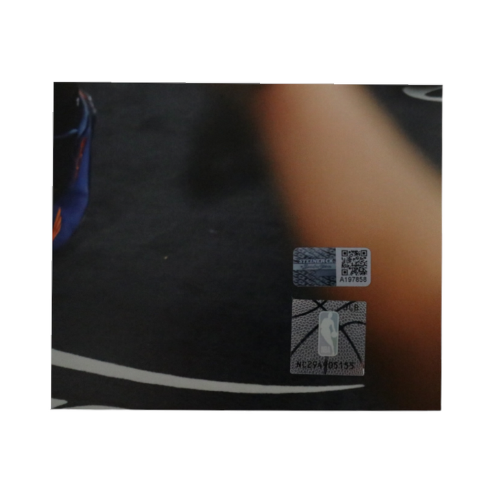 Jose Alvarado New York Knicks Autographed 11x14 Photograph with Flag CX Auth