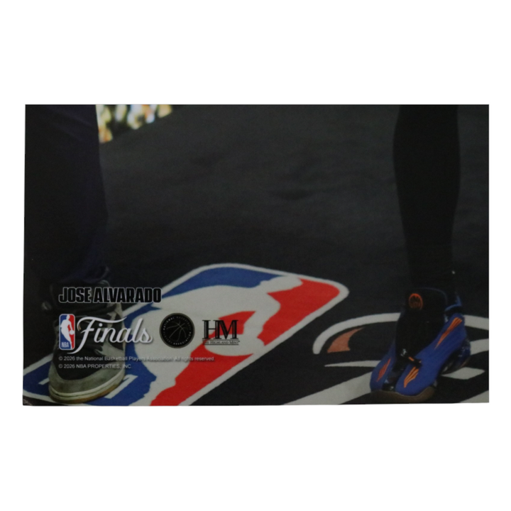 Jose Alvarado New York Knicks Autographed 11x14 Photograph with Flag CX Auth