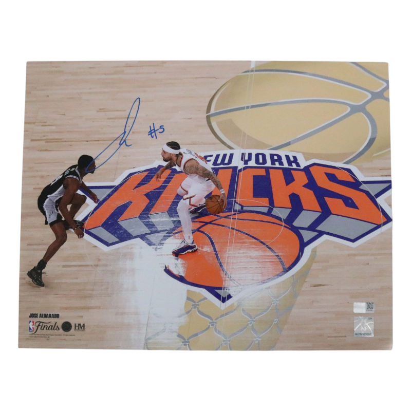 Jose Alvarado New York Knicks Autographed 11x14 Photograph with Fox CX Auth