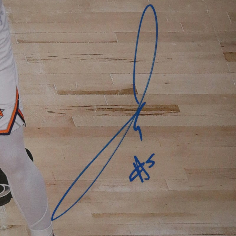 Jose Alvarado New York Knicks Autographed 11x14 Photograph with Wembanyama CX Auth
