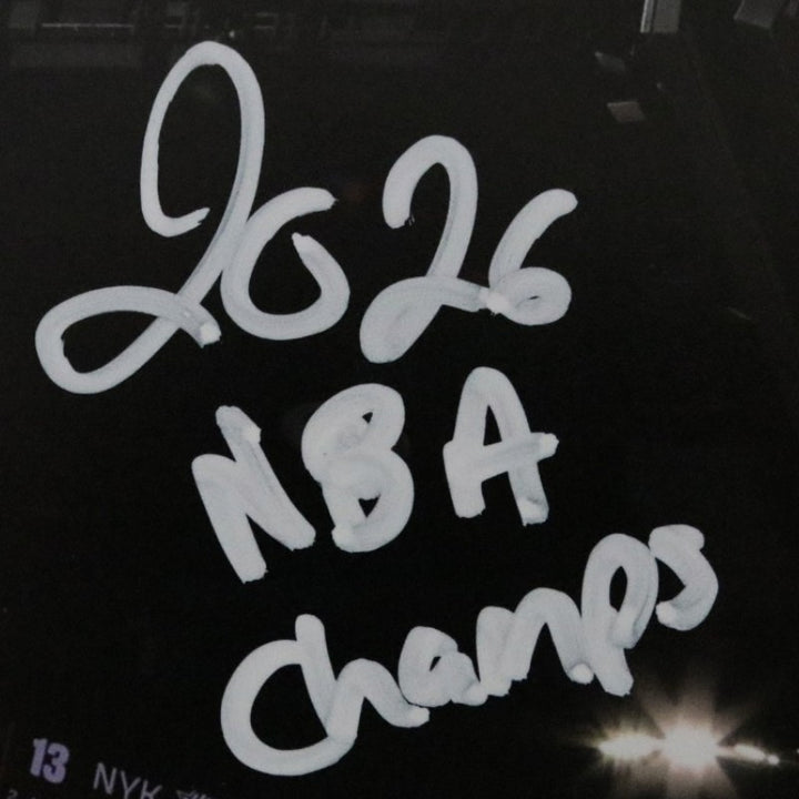 Jose Alvarado New York Knicks Autographed Inscribed Layup 11x14 Photograph  CX Auth