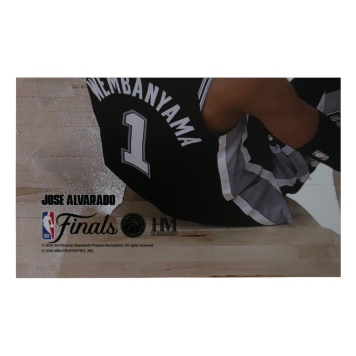 Jose Alvarado New York Knicks Autographed Inscribed 11x14 Photograph with Wembanyama CX Auth