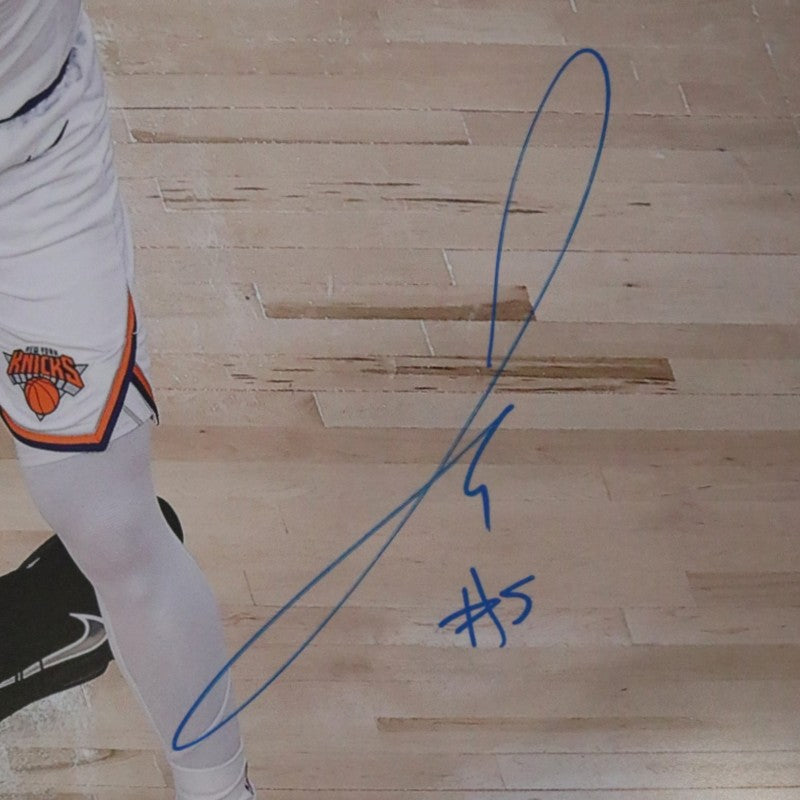 Jose Alvarado New York Knicks Autographed 16x20 Photograph with Wembanyama CX Auth