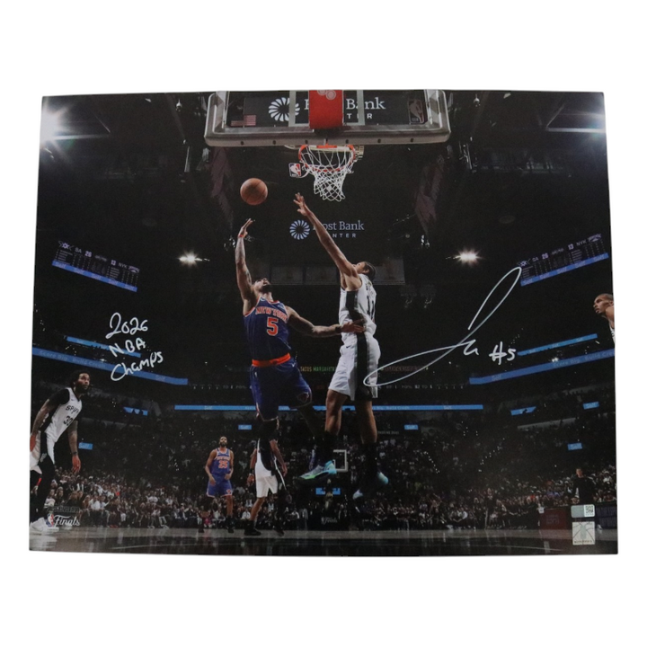 Jose Alvarado New York Knicks Autographed Inscribed Layup 16x20 Photograph  CX Auth