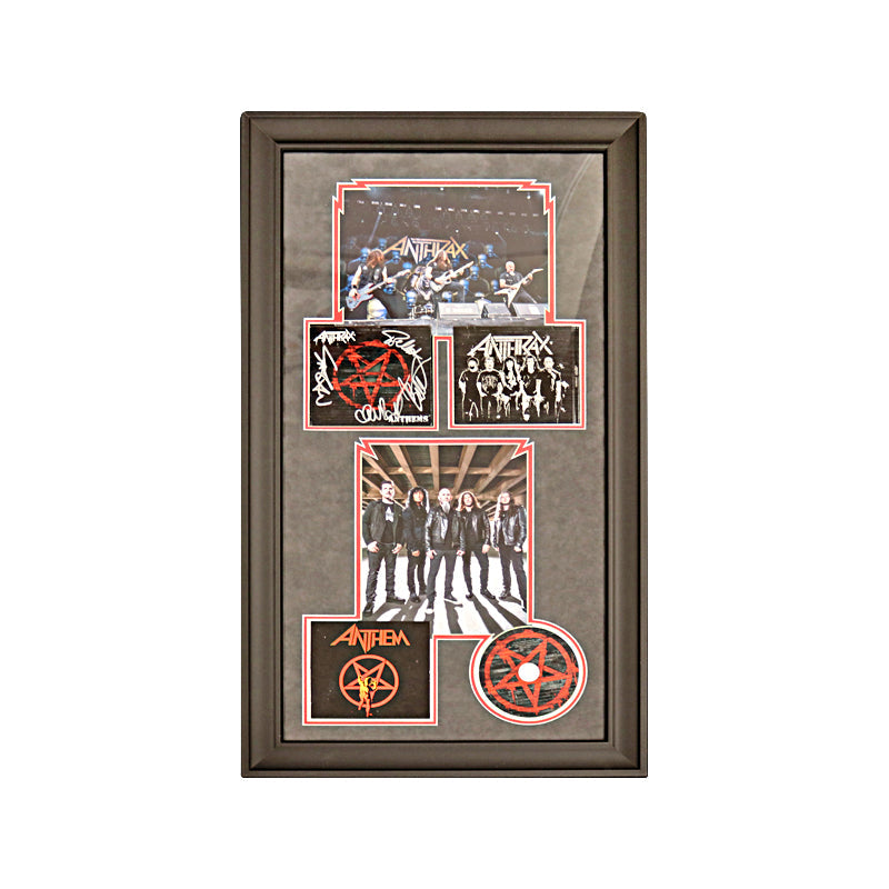 Anthrax Autographed and Framed 2013 Anthems CD Collage