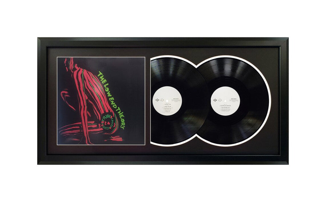 A Tribe Called Quest The Low End Theory Genuine Double Vinyl Records & Cover Professionally Framed 17.5 x 34.5 Wall Display with a Black Mat