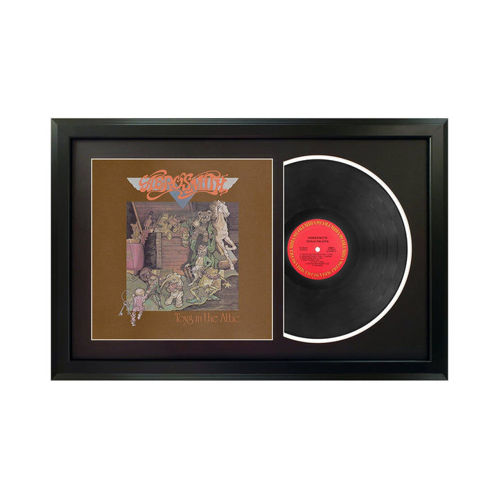 Aerosmith Toys in the Attic Genuine Vinyl Record & Cover Professionally Framed Display with a Black Mat