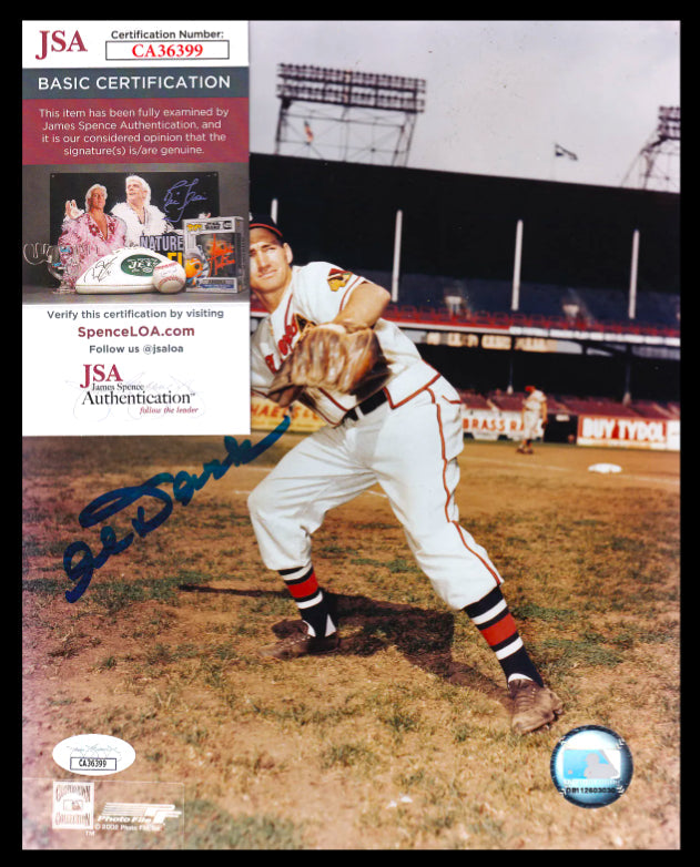 Al Dark Boston Braves Signed Vintage 8x10 Photo (JSA COA)