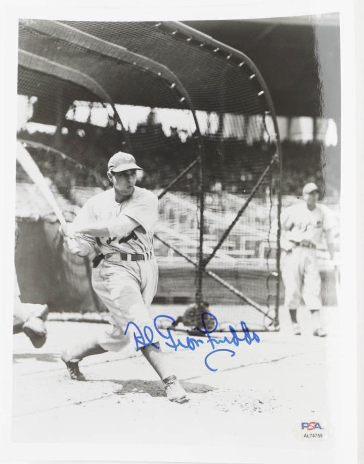 Al Gionfriddo Brooklyn Dodgers Signed Vintage 8x10 Photo (PSA)