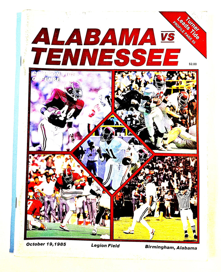 Alabama Crimson Tide vs Tennessee Vols October 19,1985 Official Football Program Legion Field Birmingham, AL