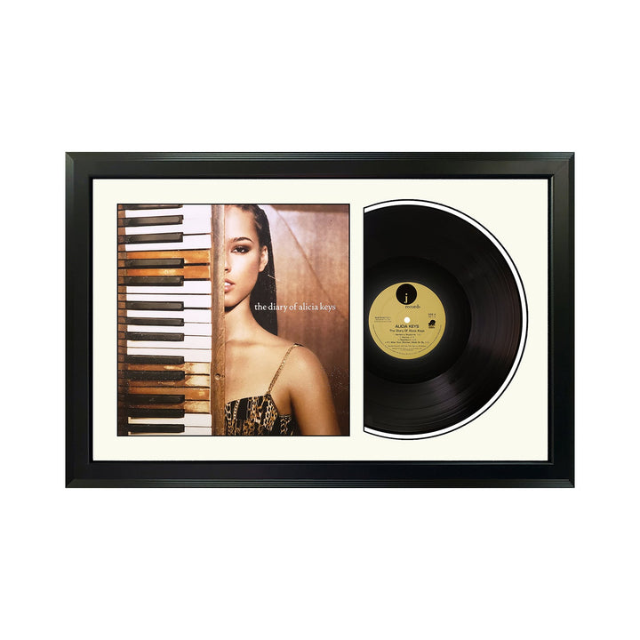 Alicia Keys The Diary of Alicia Keys Genuine Vinyl Record & Cover Professionally Framed Wall Display with a White Mat