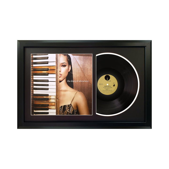 Alicia Keys The Diary of Alicia Keys Vinyl Record & Cover Professionally Framed Wall Display with a Black Mat