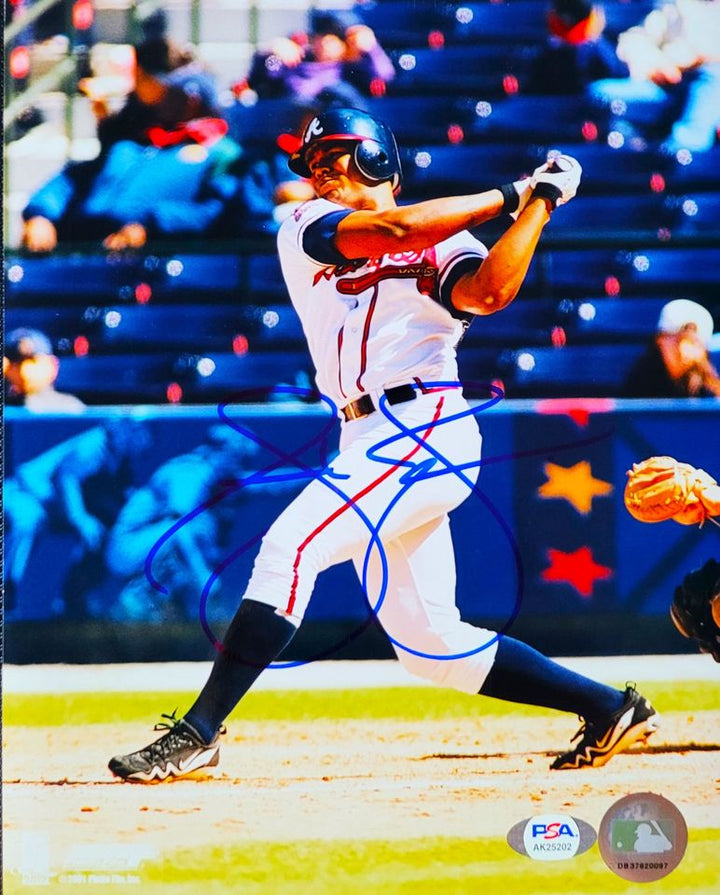 Andruw Jones Atlanta Braves Signed 8x10 Photo (PSA Hologram & Matching COA)