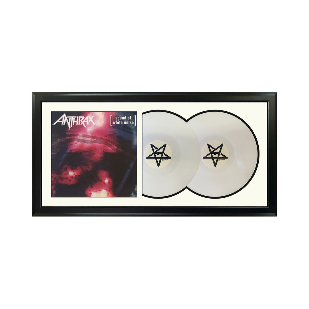 Anthrax Sound of White Noise Genuine Double Vinyl Record & Cover Professionally Framed  Wall Display with a White Mat