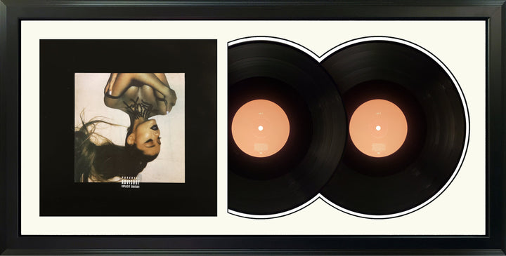 Ariana Grande Thank you, Next Genuine Vinyl Double Record & Cover Professionally Framed 17.5 x 26.5 Wall Display with a White Mat