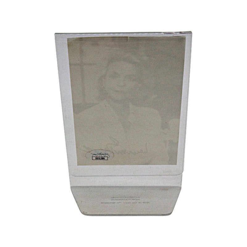 Lauren Bacall Autographed 3.5 x 5 Photo in Acrylic Stand - Slight Creases on Photograph (JSA COA)
