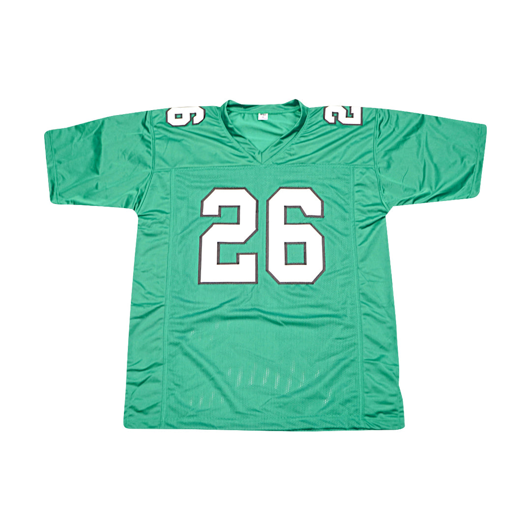 Saquon Barkley Philadelphia Eagles Autographed Green Custom Jersey Beckett Holo
