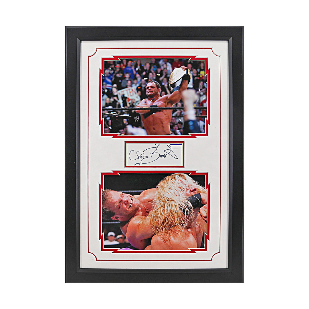 Chris Benoit WWE WCW Autographed Signed Framed Collage - JSA LOA