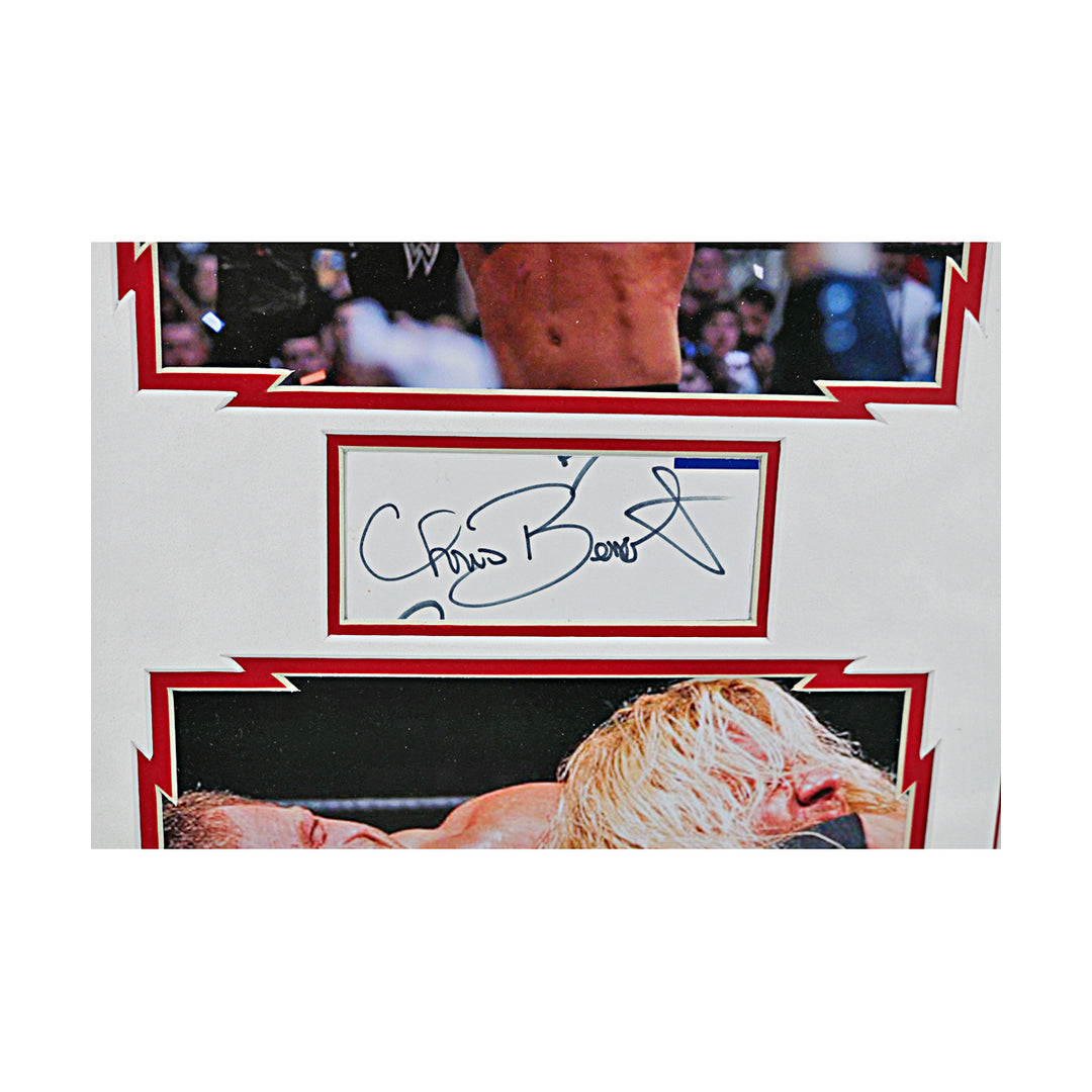 Chris Benoit WWE WCW Autographed Signed Framed Collage - JSA LOA