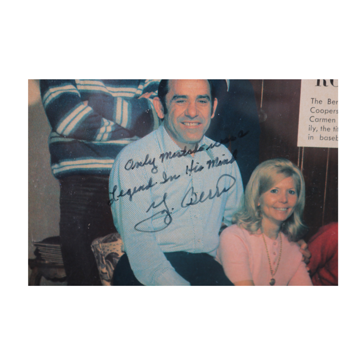 Yogi Berra New York Yankees Autographed Inscribed Framed 8x11 Photo (Brandon Steiner LOA)