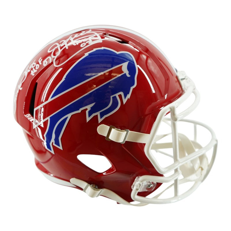 Jim Kelly/Thurman Thomas Buffalo Bills Dual Signed Inscribed Replica Bills Helmet CX AUTH