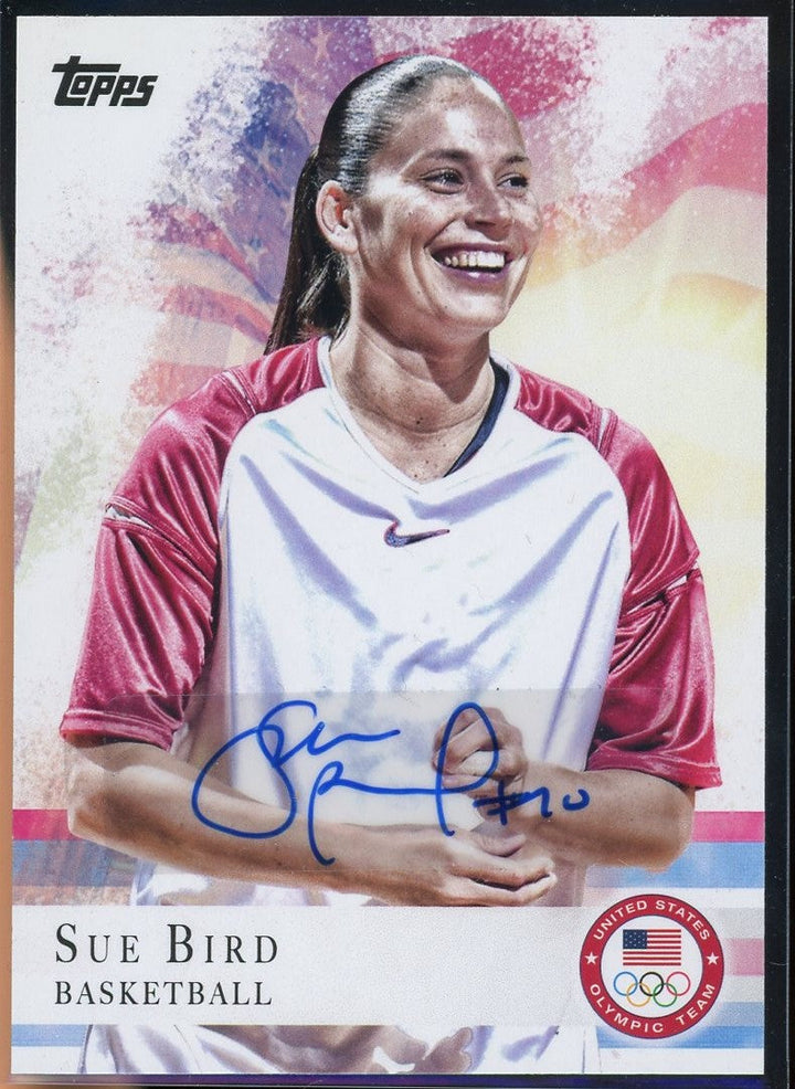 2012 Topps U.S. Olympic Team Sue Bird Card Signed Sticker Auto