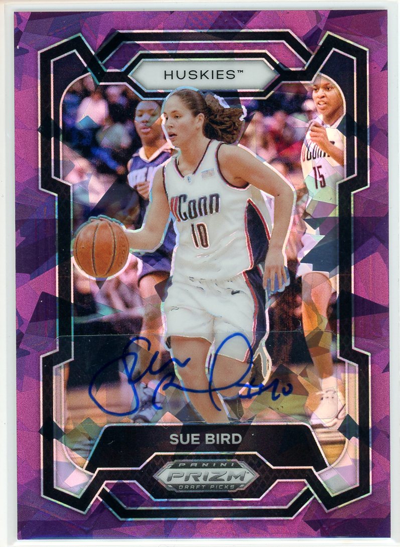2024 Panini Prizm Draft Picks Sue Bird Purple Ice Card Signed Sticker Auto