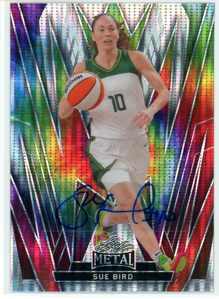 Leaf Metal 1/1 Pre-Production Proof Sue Bird Card Signed Sticker Auto