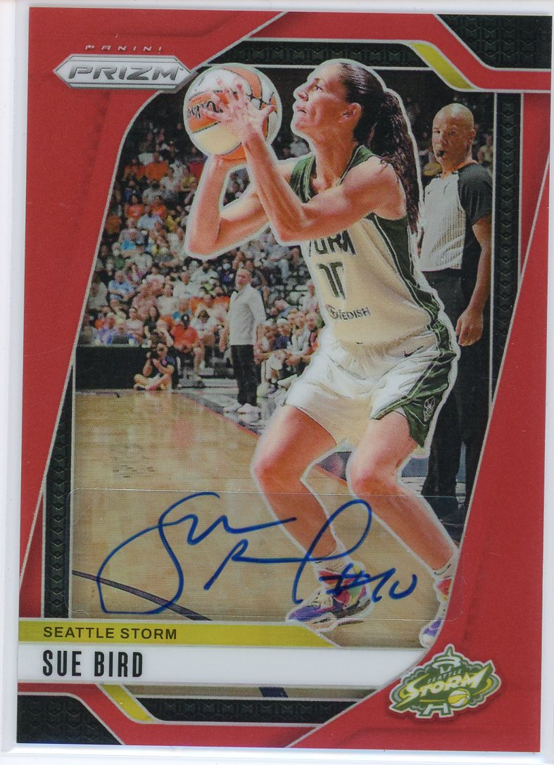 2024 Panini Prizm Sue Bird Red Parallel Card Signed Sticker Auto