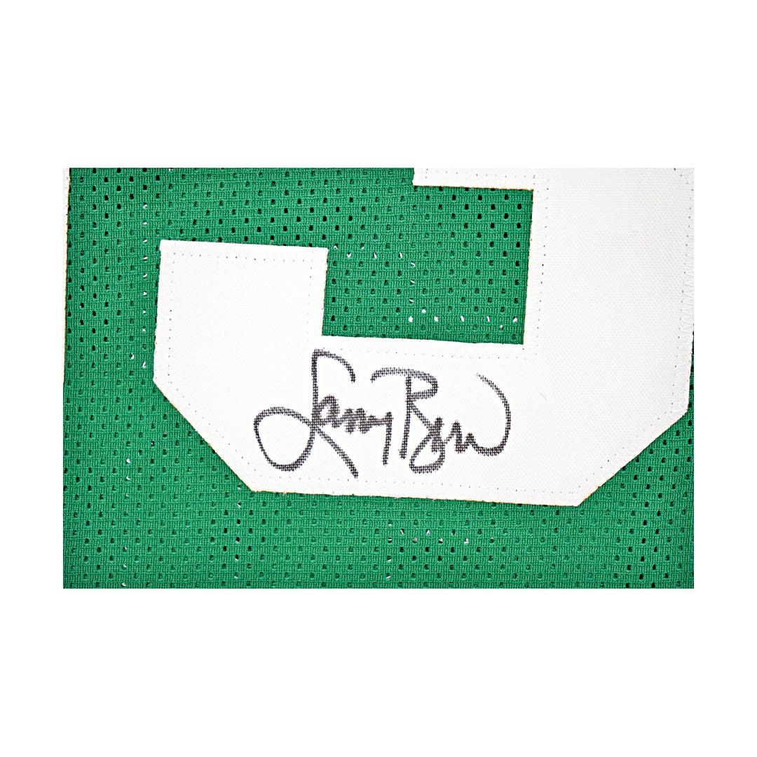 Larry Bird Boston Celtics Autographed Green Custom Jersey Beckett Holo Only