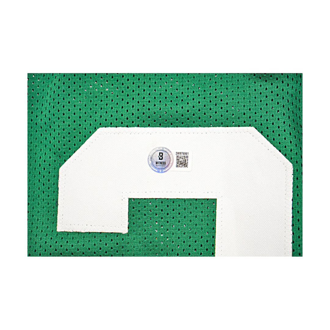 Larry Bird Boston Celtics Autographed Green Custom Jersey Beckett Holo Only