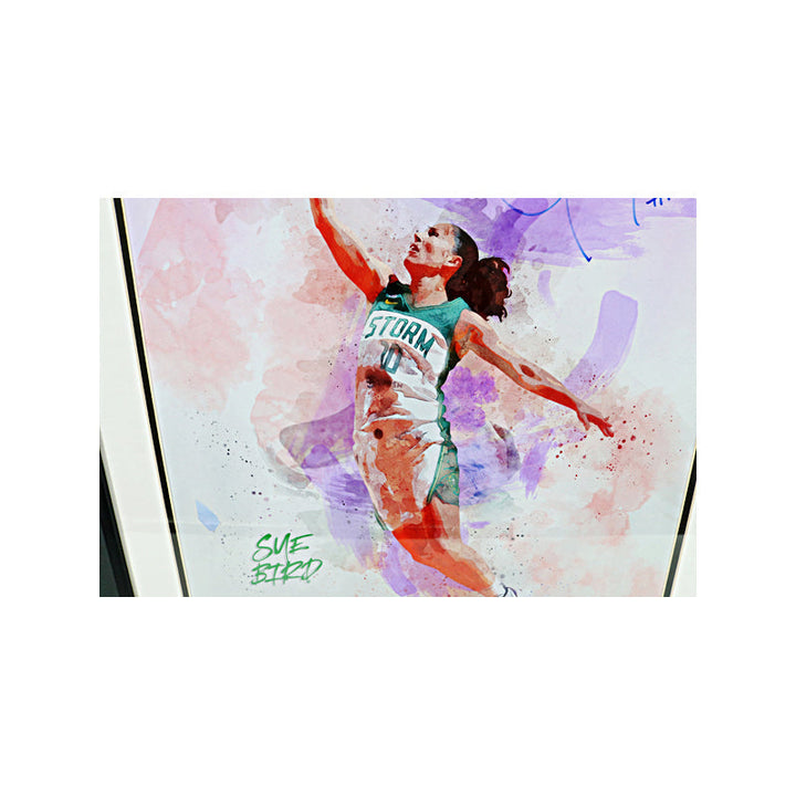 Sue Bird Seattle Storm Autographed Signed Framed 16x20 Watercolor Photo (CX Auth)