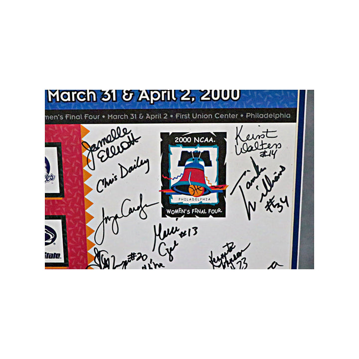 2000 UConn Women's Basketball Team Autographed Signed Framed 11x14 Final Four Print (Sue Bird LOA)