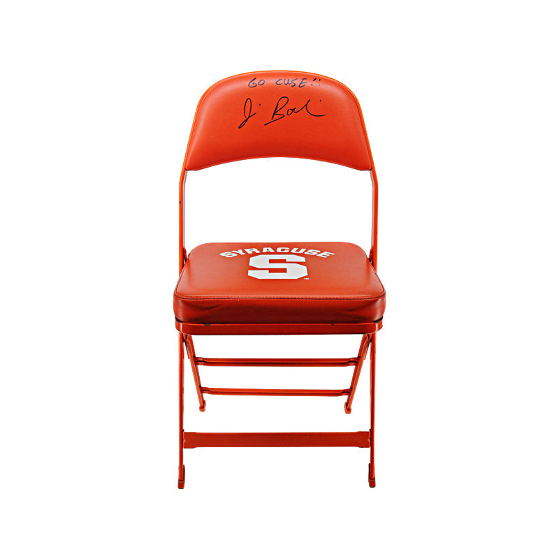 Jim Boeheim Syracuse University Autographed Signed Inscribed "Go Cuse!" Bench Folding Chair (CX Auth)