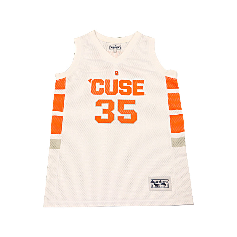 Jim Boeheim Syracuse University Autographed Signed Inscribed "03 Champs, 76-23" White Retro Brand Jersey (CX Auth)