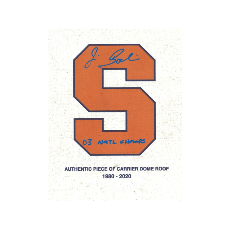 Jim Boeheim Autographed Signed Inscribed Syracuse University 11X14 Piece Of Carrier Dome Roof (CX Auth)