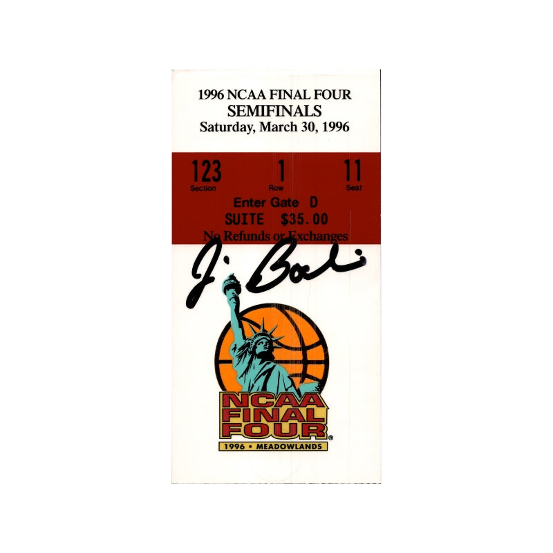 Jim Boeheim Syracuse University Autographed Signed 1996 NCAA Final Four Ticket Stub (CX Auth)