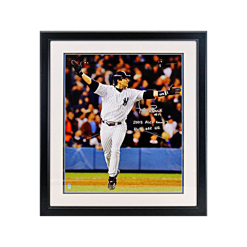 Aaron Boone New York Yankees Autographed Signed Inscribed "2003 ALCS Game 7 Walk Off HR" Framed Imperfect 16x20 Photograph (CX Auth)