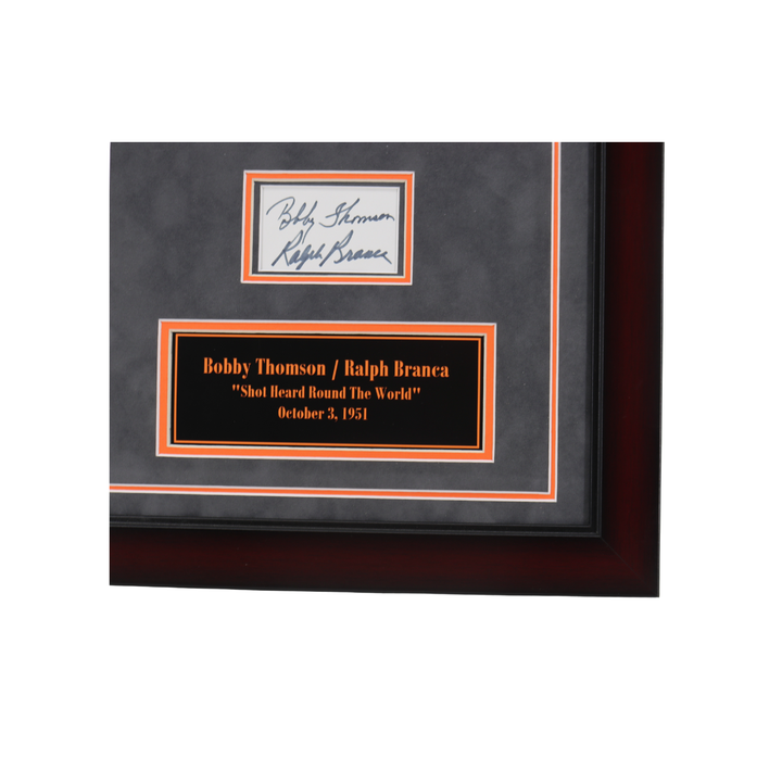 Bobby Thomson/Ralph Branca Autographed Framed Shot Heard Round The World Cut Collage