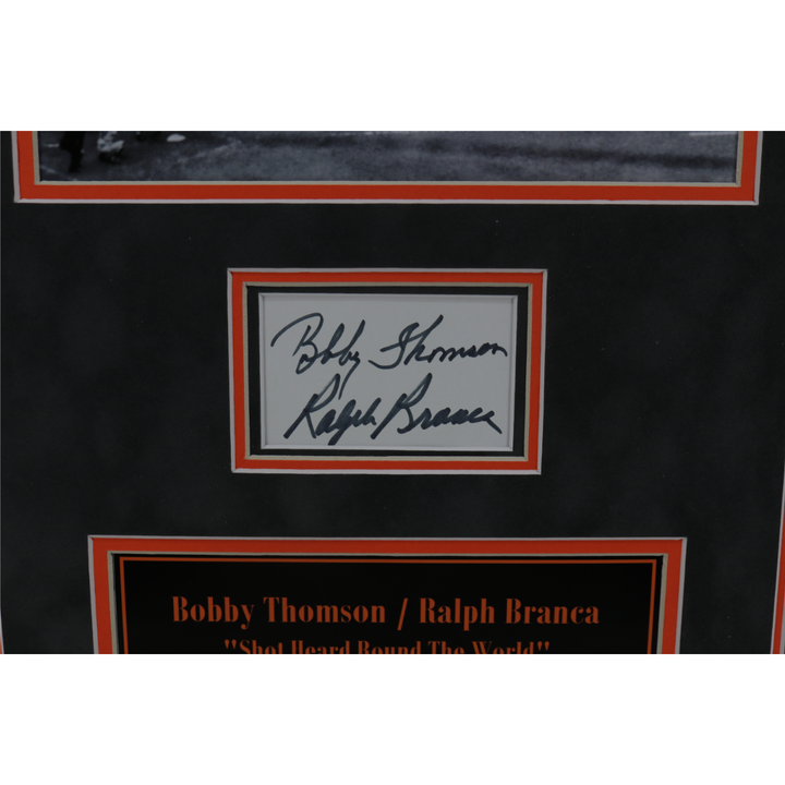 Bobby Thomson/Ralph Branca Autographed Framed Shot Heard Round The World Cut Collage