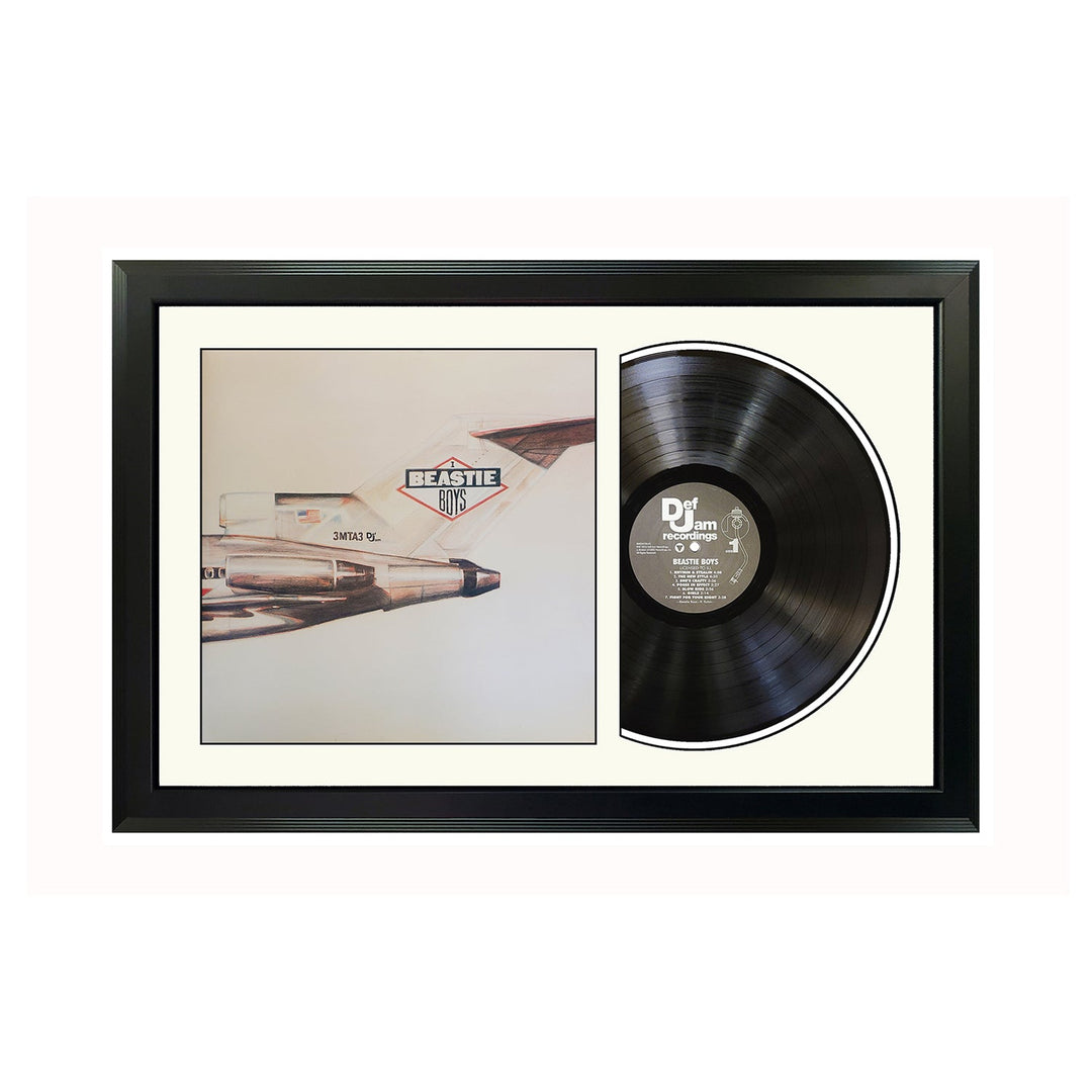 Beastie Boys License to Ill Genuine Vinyl Records & Cover Professionally Framed 17.5 x 34.5 Wall Display with a White Mat