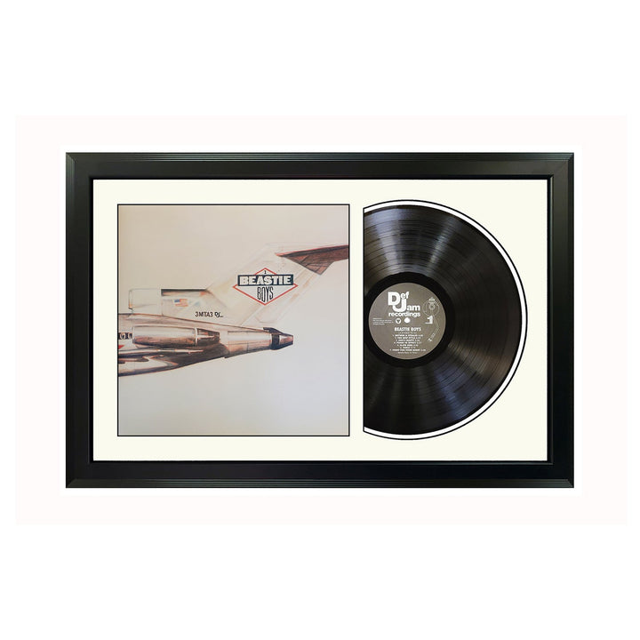 Beastie Boys License to Ill Genuine Vinyl Records & Cover Professionally Framed 17.5 x 34.5 Wall Display with a White Mat