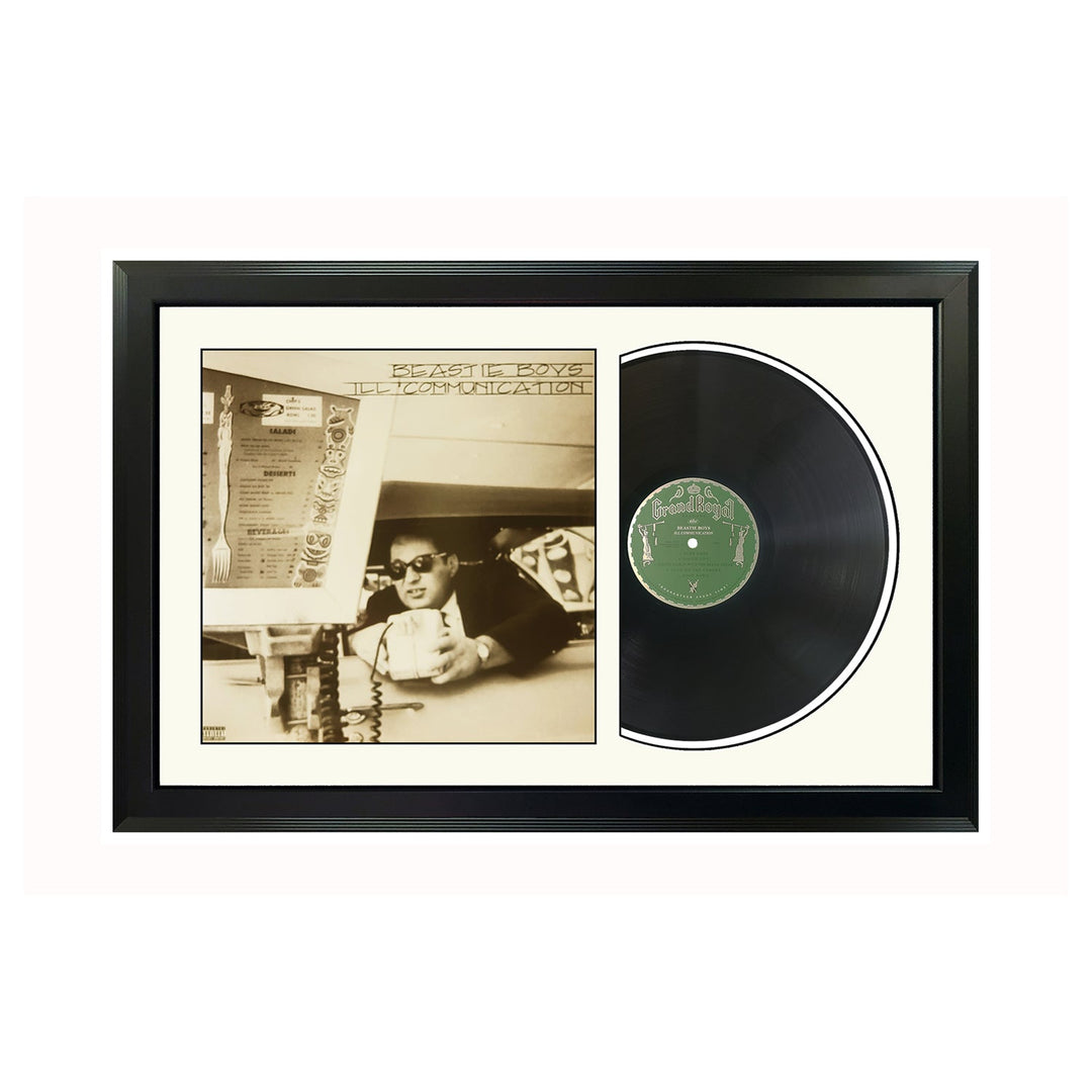 Beastie Boys Ill Communication Genuine Vinyl Record & Cover Professionally Framed 17.5  x 26.5  Wall Display with a White Mat