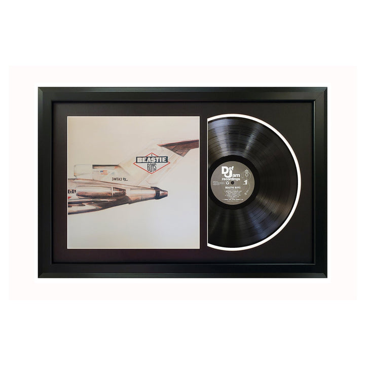 Beastie Boys License to Ill Genuine Vinyl Records & Cover Professionally Framed 17.5 x 34.5 Wall Display with a Black Mat