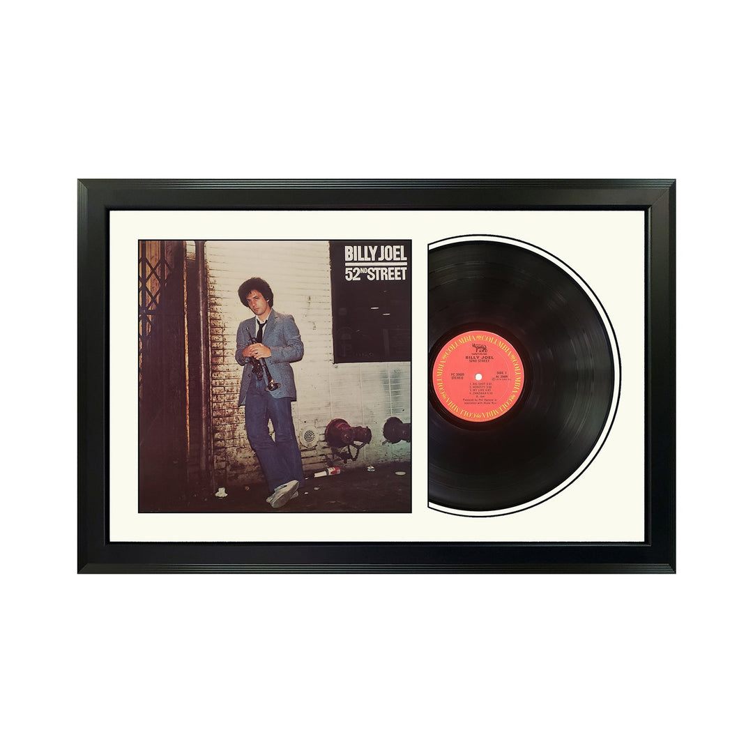 Billy Joel 52nd Street Genuine Vinyl Record & Cover Professionally Framed Display with a White Mat