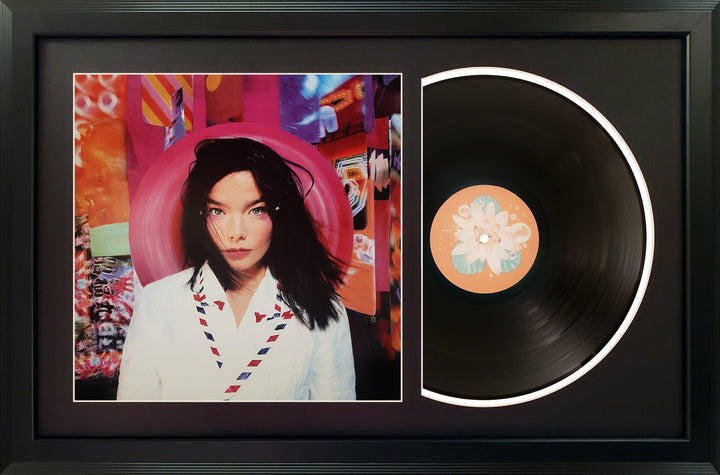 Bjork Post Genuine Vinyl Record & Cover Professionally Framed 17.5 x 26.5 Wall Display with a Black Mat