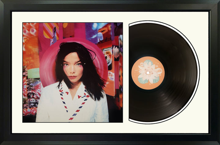 Bjork Post Genuine Vinyl Record & Cover Professionally Framed 17.5 x 26.5 Wall Display with a White Mat